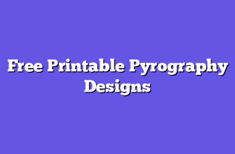 Free Printable Pyrography Designs 
